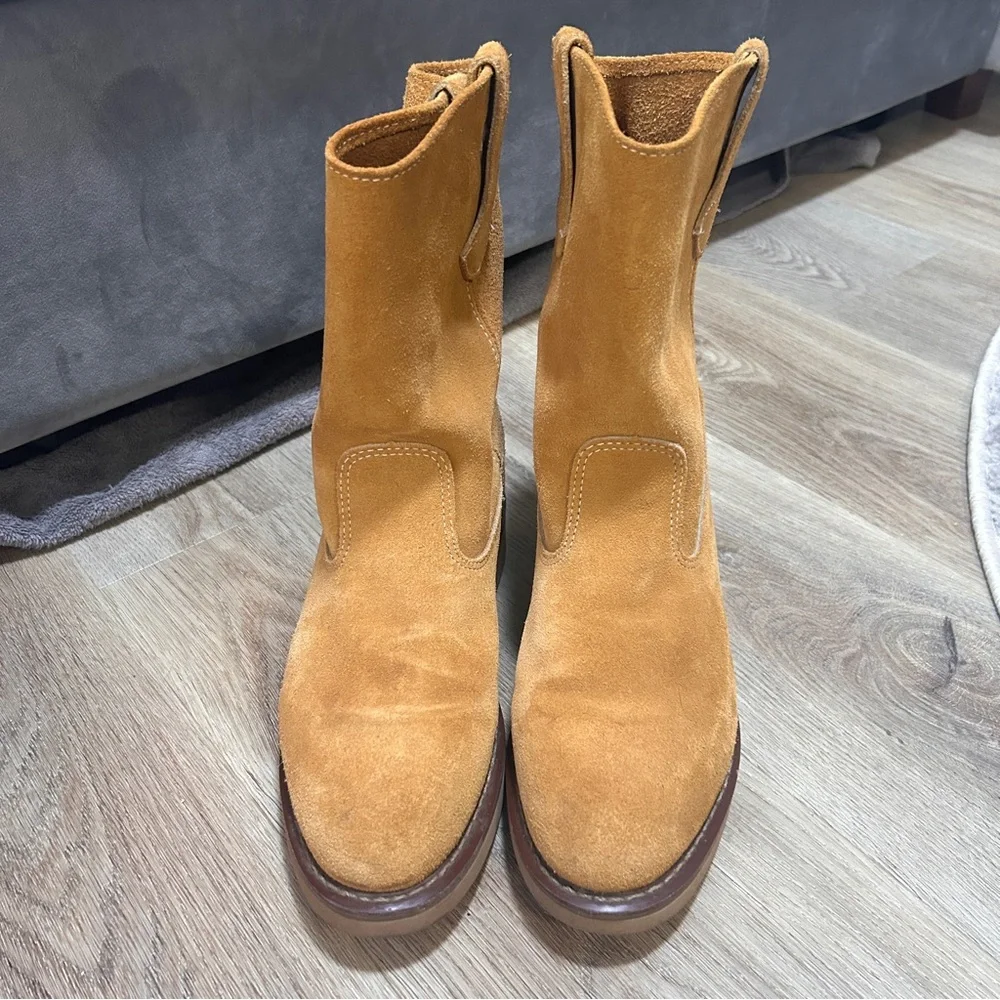 Rhino Suede Pull On Boots Tan - Picture 6 of 6